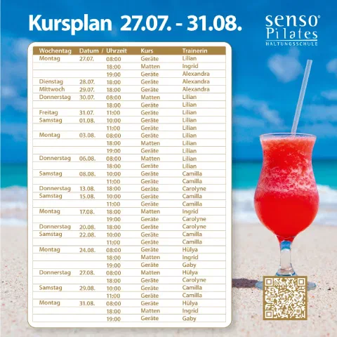 Unser Sommer-Kursplan